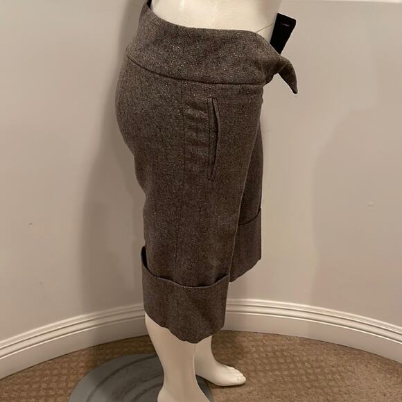 Soya Paris Vintage Flared Cuffed leg Women Short Pants Gray Multi Size T3 - Picture 8 of 11